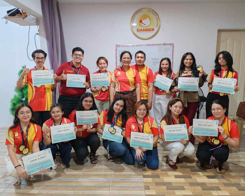 Professional English teacher conducting an online class